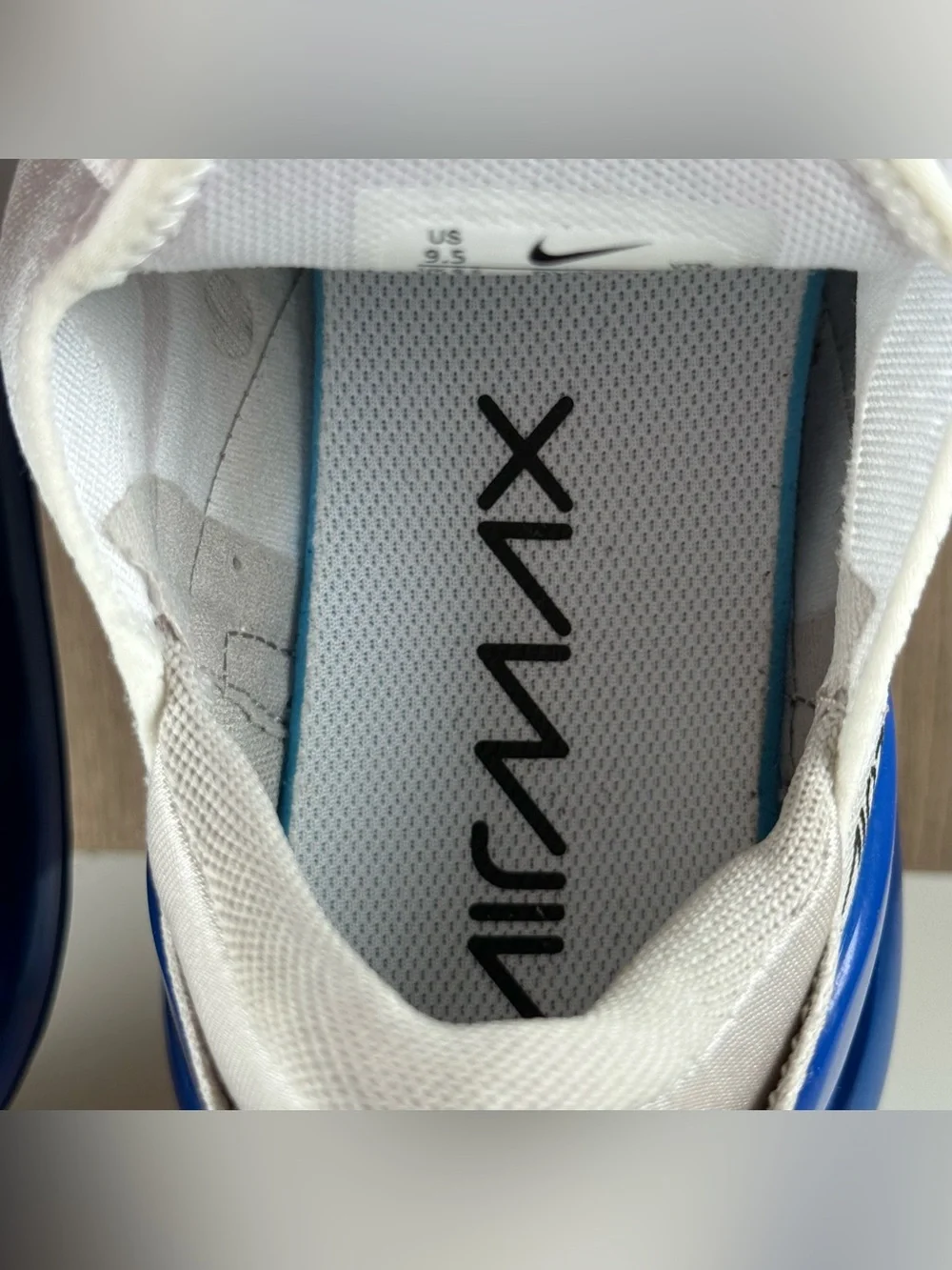 Nike Air Max 270 White Game Royal Shoes DV3731-100 Men’s Size 9.5